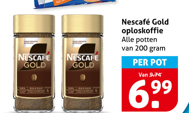 Nescafe   oploskoffie folder aanbieding bij  Hoogvliet - details