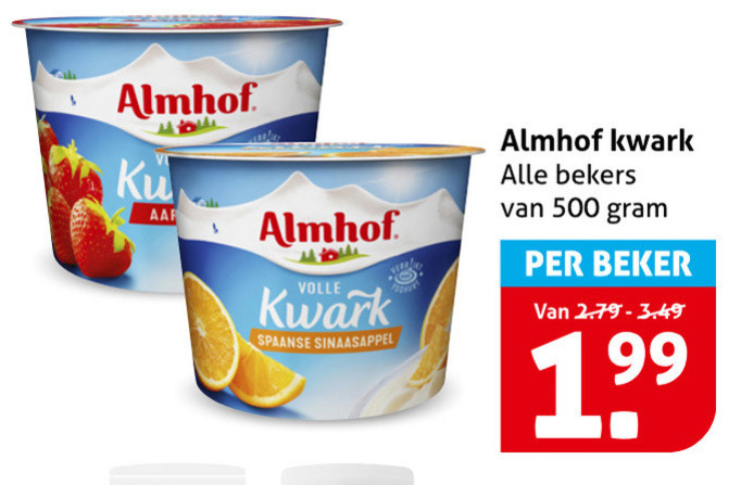 Almhof   kwark folder aanbieding bij  Hoogvliet - details