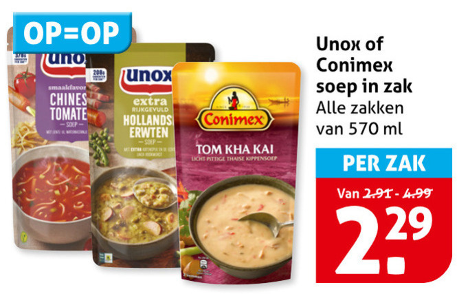 Unox   soep folder aanbieding bij  Hoogvliet - details