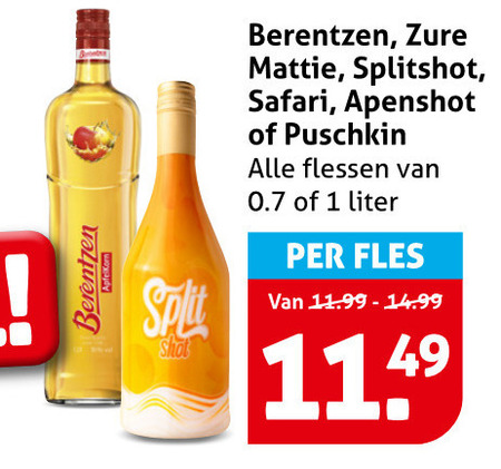 Berentzen   likeur folder aanbieding bij  Hoogvliet - details