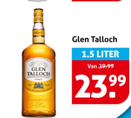 Glen Talloch   whisky folder aanbieding bij  Hoogvliet - details