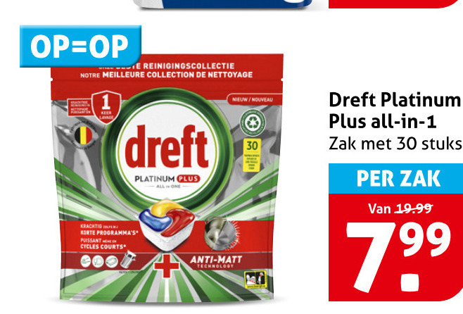 Dreft   vaatwasmiddel folder aanbieding bij  Hoogvliet - details