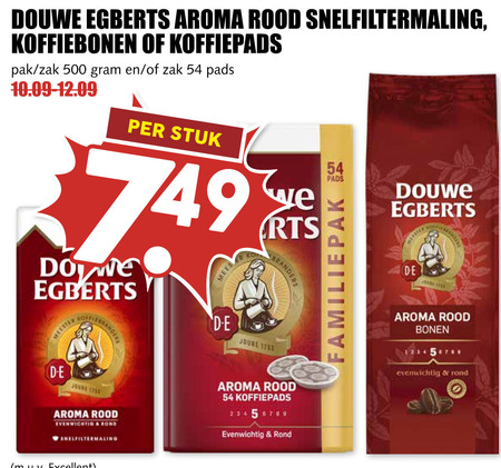 Douwe Egberts   koffiepad, koffie folder aanbieding bij  MCD&nbsp;Supermarkt&nbsp;Basis - details