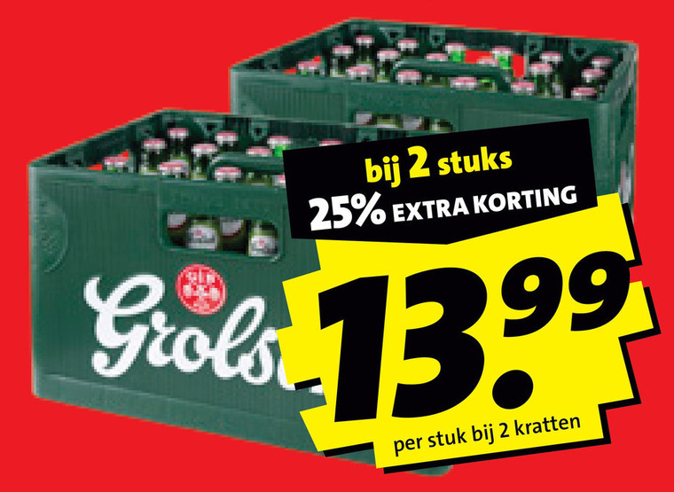 Grolsch   krat bier folder aanbieding bij  Boni - details