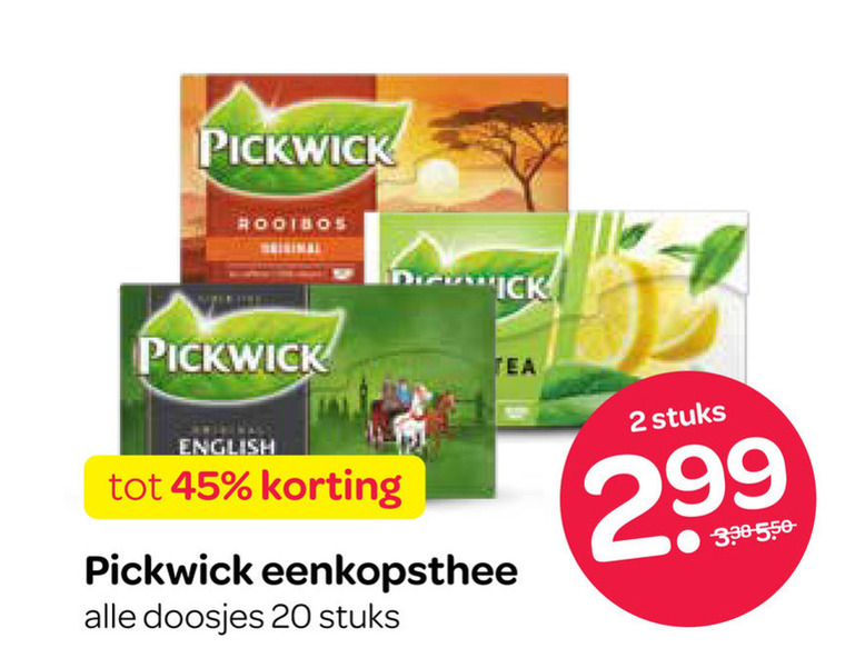 Pickwick   thee folder aanbieding bij  Spar - details