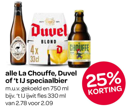 La Chouffe   speciaalbier folder aanbieding bij  Spar - details