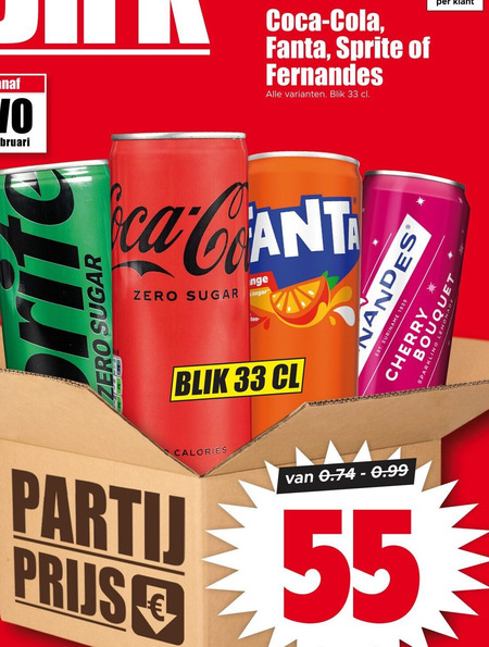 Fernandes   cola, frisdrank folder aanbieding bij  Dirk - details