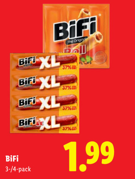 Bifi   bierworstjes folder aanbieding bij  Lidl - details
