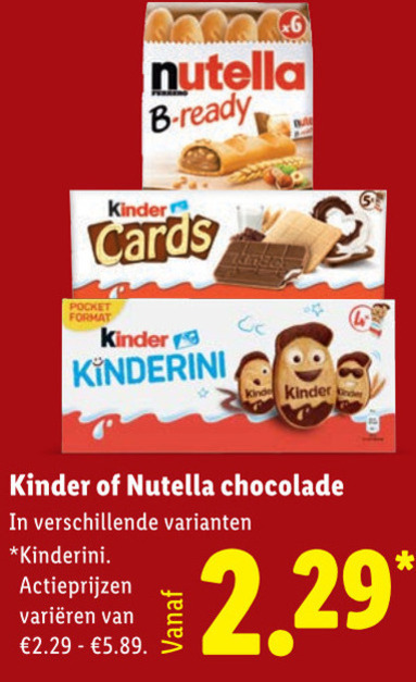 Nutella   chocolade folder aanbieding bij  Lidl - details