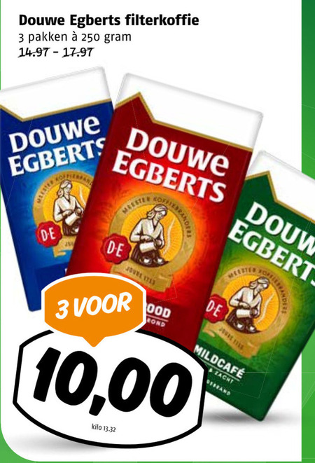 Douwe Egberts   koffie folder aanbieding bij  Poiesz - details