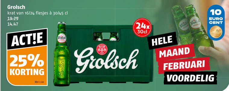 Grolsch   krat bier folder aanbieding bij  Poiesz - details