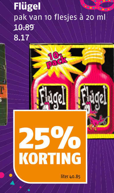 Flugel   likeur folder aanbieding bij  Poiesz - details