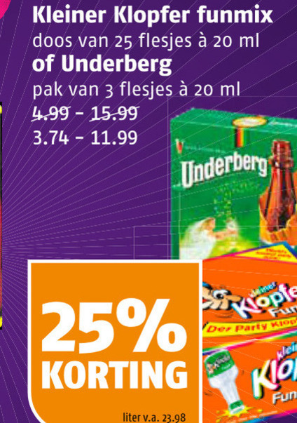 Kleiner Klopfer   likeur folder aanbieding bij  Poiesz - details