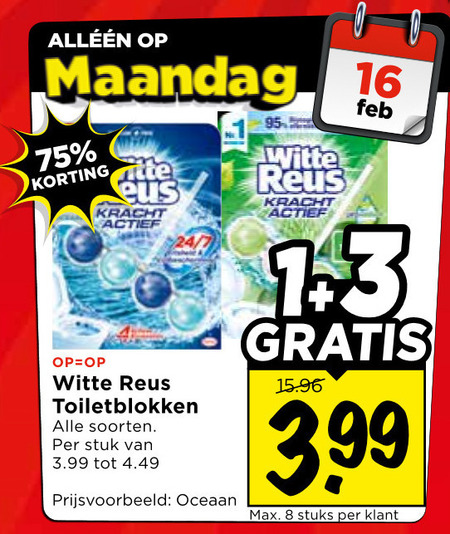 Witte Reus   toiletblok folder aanbieding bij  Vomar - details