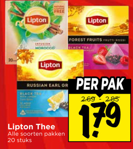 Lipton   thee folder aanbieding bij  Vomar - details