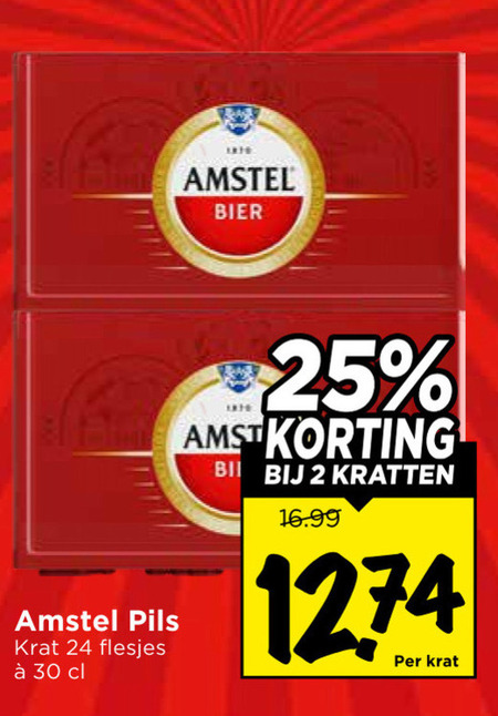 Amstel   krat bier folder aanbieding bij  Vomar - details