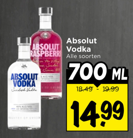 Absolut   wodka folder aanbieding bij  Vomar - details