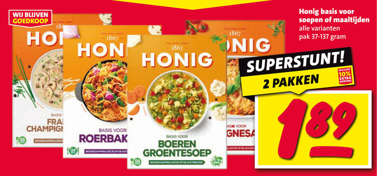 Honig   soep, maaltijdmix folder aanbieding bij  Nettorama - details