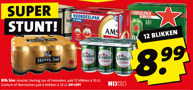 Grolsch   blikje bier folder aanbieding bij  Boni - details