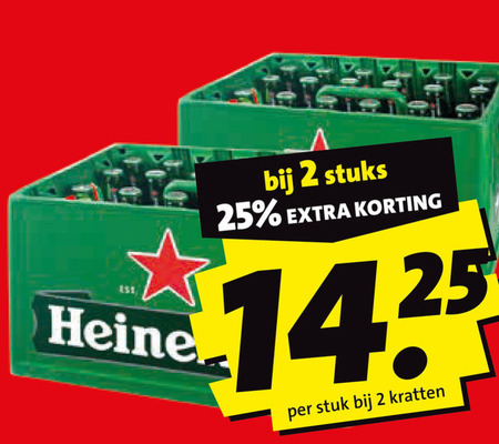 Heineken   krat bier folder aanbieding bij  Boni - details