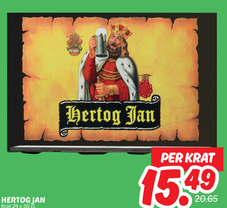 Hertog Jan   krat bier folder aanbieding bij  Dekamarkt - details