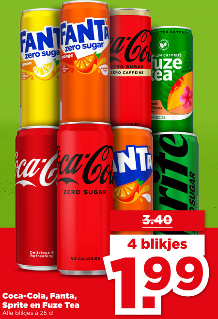 Fuze Tea   frisdrank, ice tea folder aanbieding bij  Plus - details