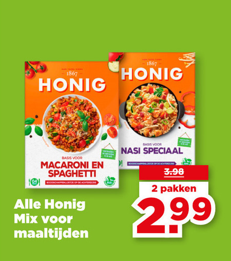 Honig   maaltijdmix folder aanbieding bij  Plus - details