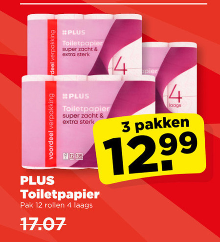Plus Huismerk   toiletpapier folder aanbieding bij  Plus - details