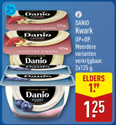 Danone Danio   kwark folder aanbieding bij  Aldi - details