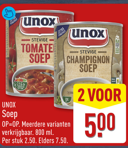 Unox   soep folder aanbieding bij  Aldi - details