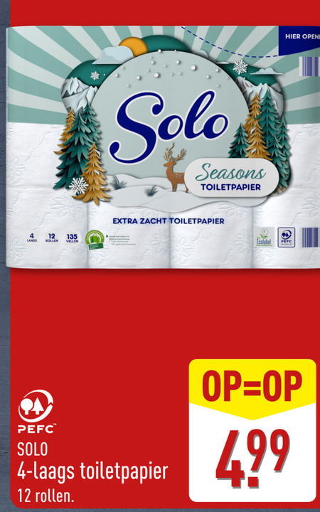 Solo   toiletpapier folder aanbieding bij  Aldi - details