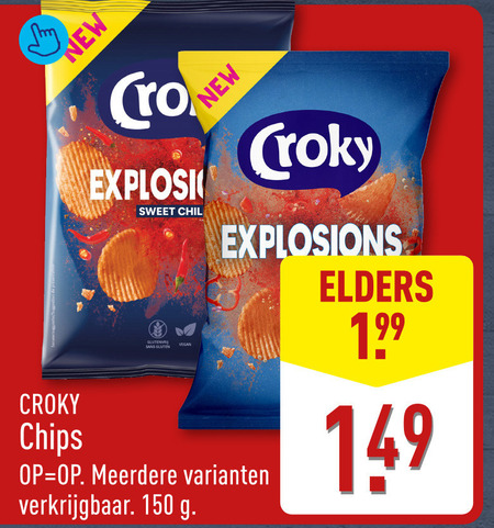 Croky   chips folder aanbieding bij  Aldi - details