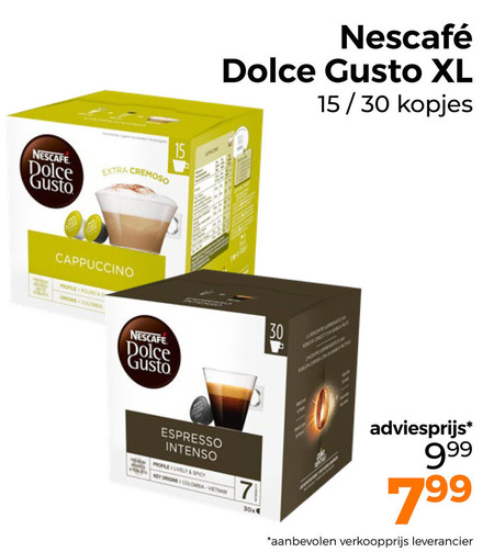 Nescafe   dolce gusto capsules folder aanbieding bij  Trekpleister - details
