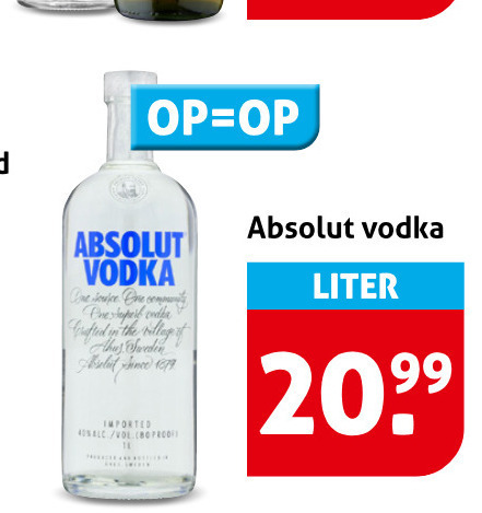 Absolut   wodka folder aanbieding bij  Hoogvliet - details