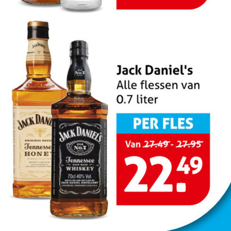 Jack Daniels   whisky folder aanbieding bij  Hoogvliet - details