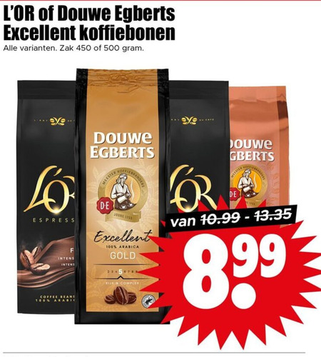 Douwe Egberts   koffiebonen folder aanbieding bij  Dirk - details