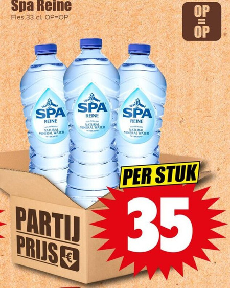 Spa   mineraalwater folder aanbieding bij  Dirk - details
