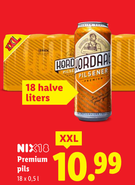 Kordaat   blikje bier folder aanbieding bij  Lidl - details