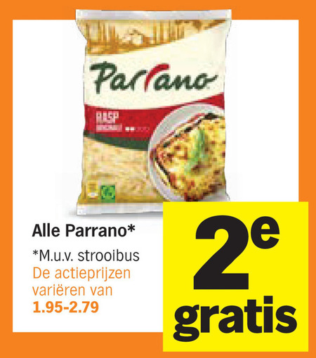 Parrano   geraspte kaas folder aanbieding bij  Albert&nbsp;Heijn - details