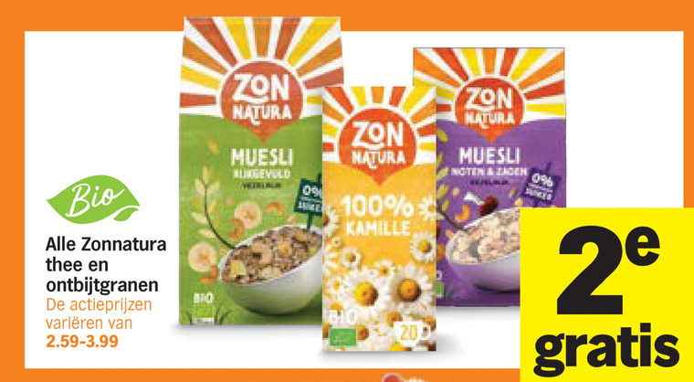 Zonnatura   thee, cereals folder aanbieding bij  Albert&nbsp;Heijn - details