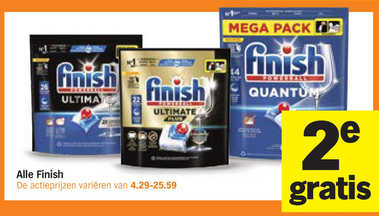 Finish   vaatwasmiddel folder aanbieding bij  Albert&nbsp;Heijn - details