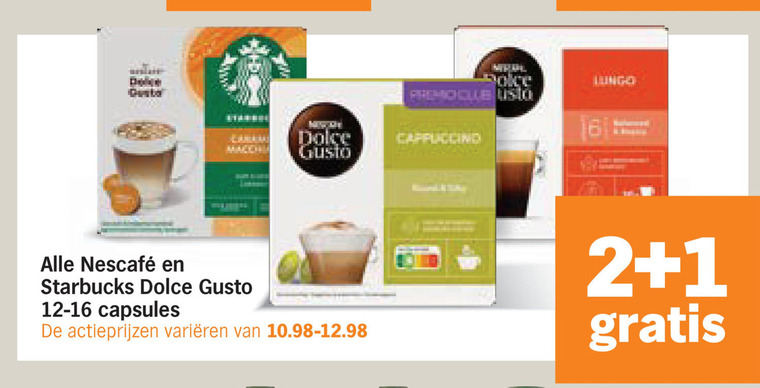 Nescafe   dolce gusto capsules folder aanbieding bij  Albert&nbsp;Heijn - details