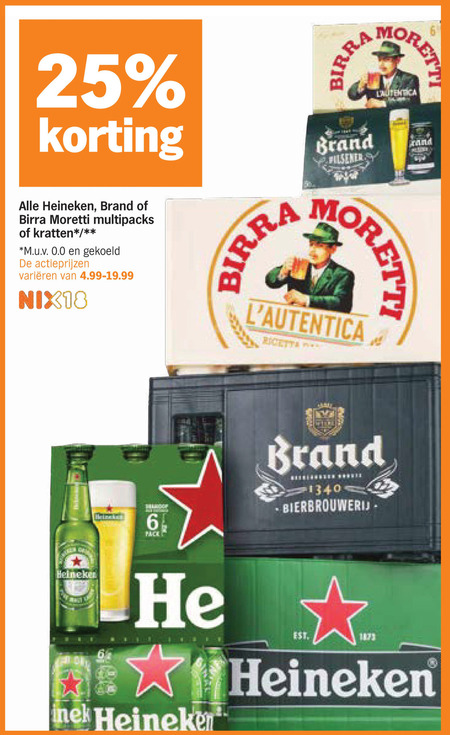 Birra Moretti   krat bier folder aanbieding bij  Albert&nbsp;Heijn - details