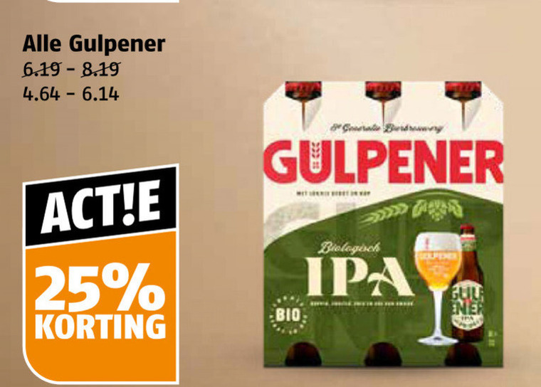 gulpener speciaalbieren blikjes bier 25 grade bio biologisch folder aanbieding bij Poiesz Gulpener blikje bier, speciaalbier folder aanbieding bij Poiesz - details