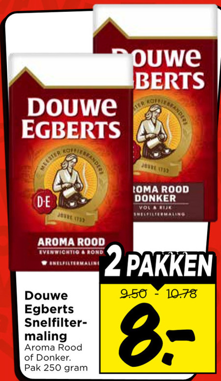 Douwe Egberts   koffie folder aanbieding bij  Vomar - details