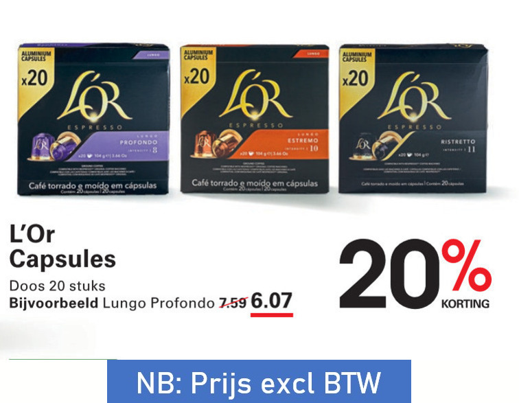Douwe Egberts L Or   koffiecups folder aanbieding bij  Sligro - details