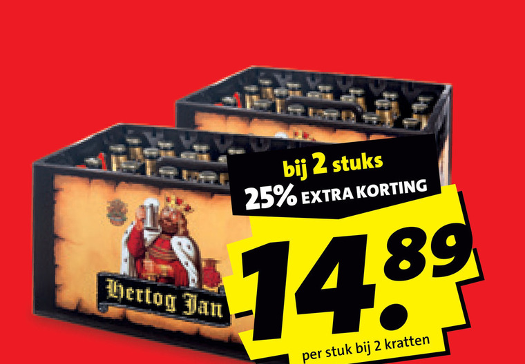 Hertog Jan   krat bier folder aanbieding bij  Boni - details