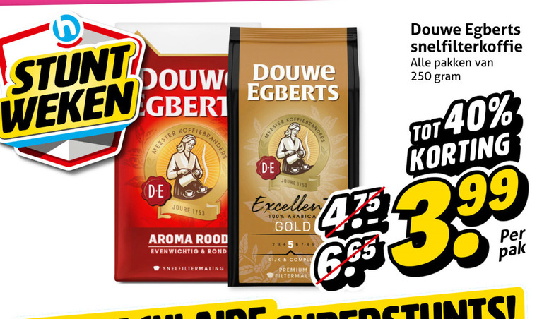 Douwe Egberts   koffie folder aanbieding bij  Hoogvliet - details