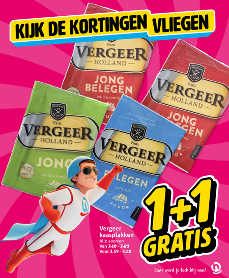 Vergeer   kaasplakken folder aanbieding bij  Hoogvliet - details