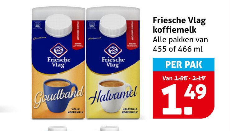 Friesche Vlag   koffiemelk folder aanbieding bij  Hoogvliet - details